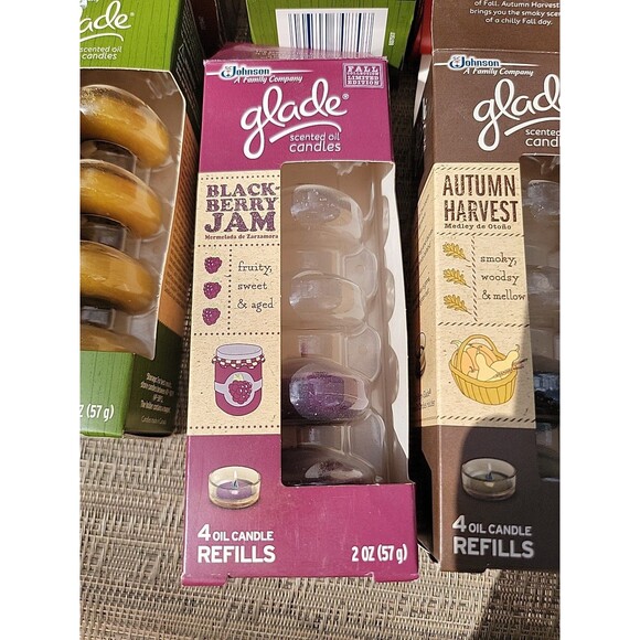 Glade Scented Oil Candles Assorted 4 Open 4 Sealed Discontinued - Picture 8 of 16